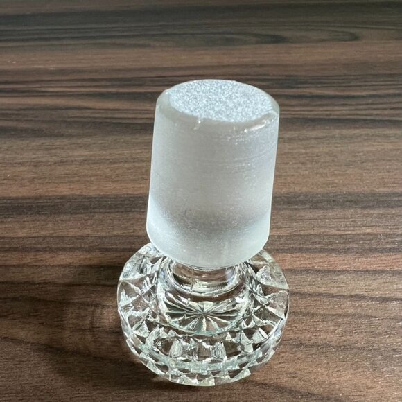 Antique 1915 Perfume Bottle Decanter Cut & Etched Glass Martec Mekee Brothers - Picture 14 of 16